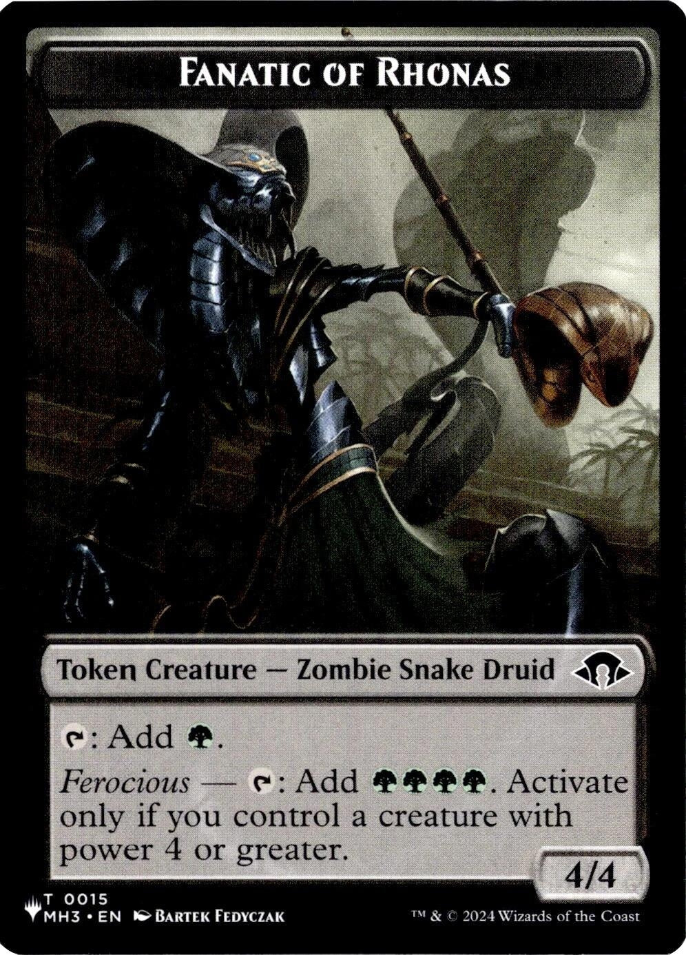 Image for Fanatic of Rhonas // Elemental Double-Sided Token (20) (LIST) - Magic: The Gathering
