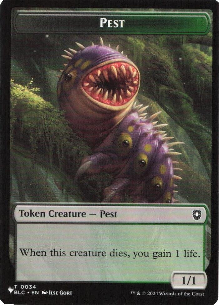 Pest // Angel Double-Sided Token (34 // 3) (LIST)