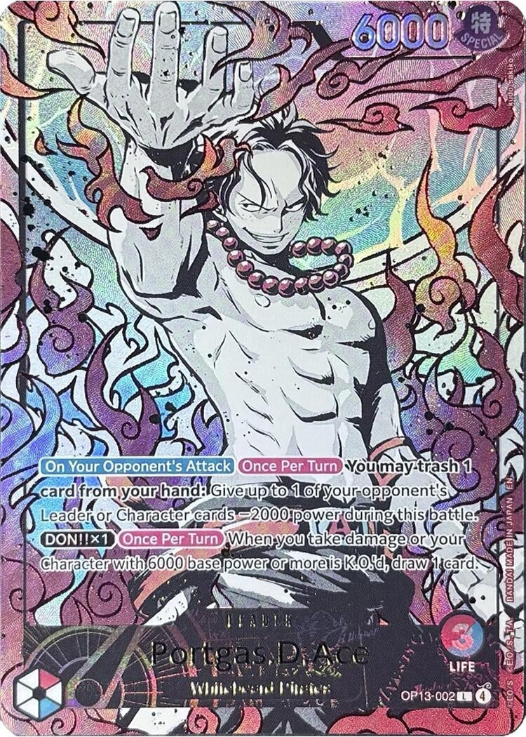 Image for Portgas.D.Ace (English Version 3rd Anniversary Set) (OP13-002) (OP-PR) - One Piece Card Game