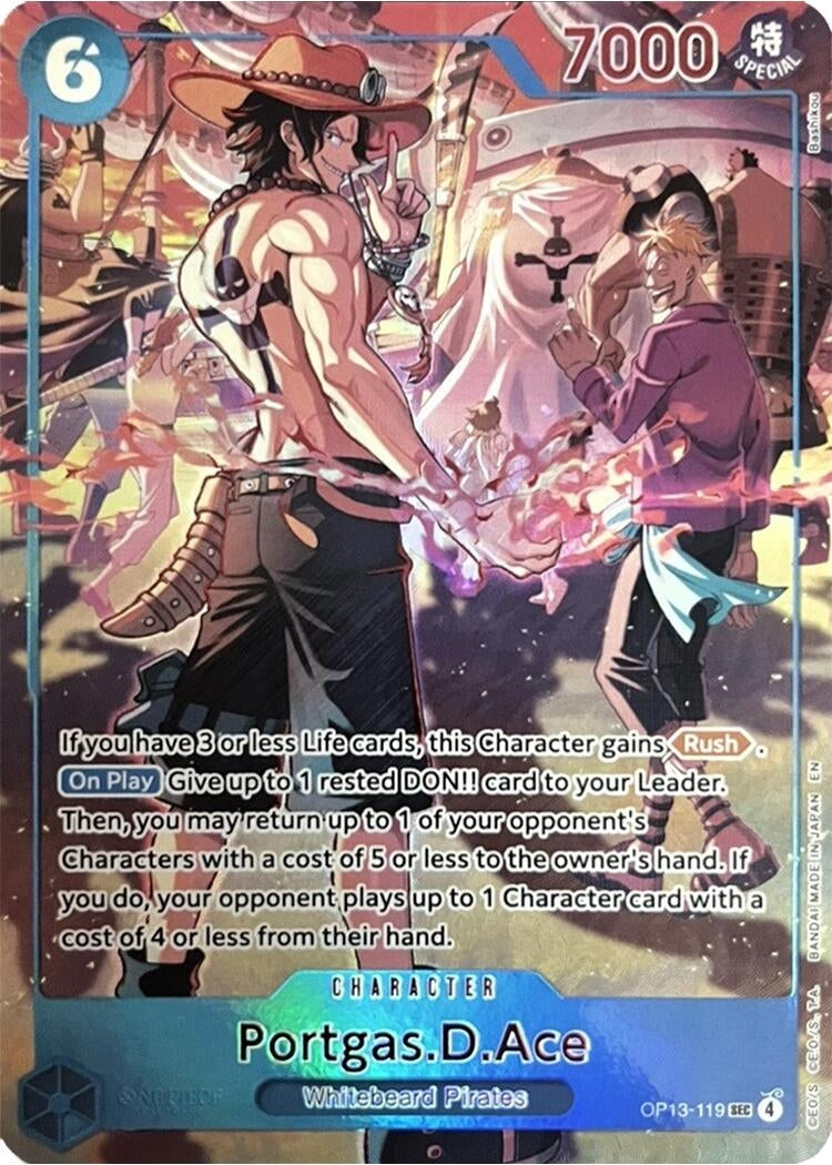 Image for Portgas.D.Ace (119) (English Version 3rd Anniversary Set) (OP13-119) (OP-PR) - One Piece Card Game