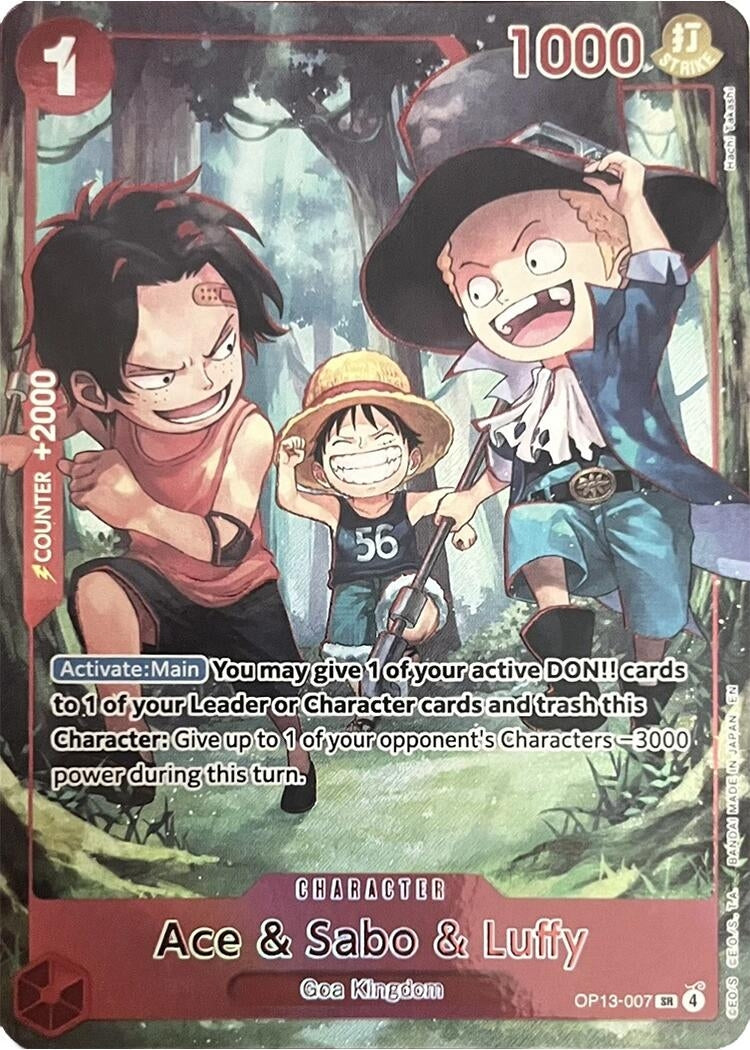 Ace & Sabo & Luffy (English Version 3rd Anniversary Set) (OP13-007) (OP-PR)