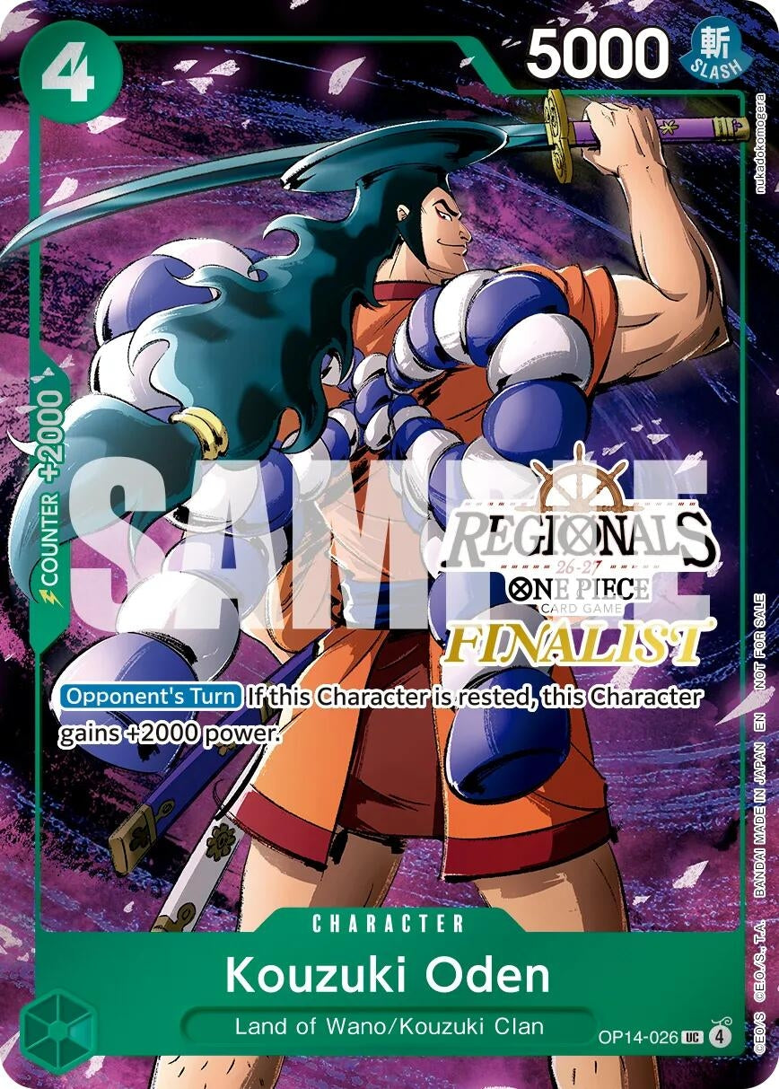 Kouzuki Oden (Regionals Finalist Card Set 26-27 Vol.2) (OP14-026) (OP-PR)
