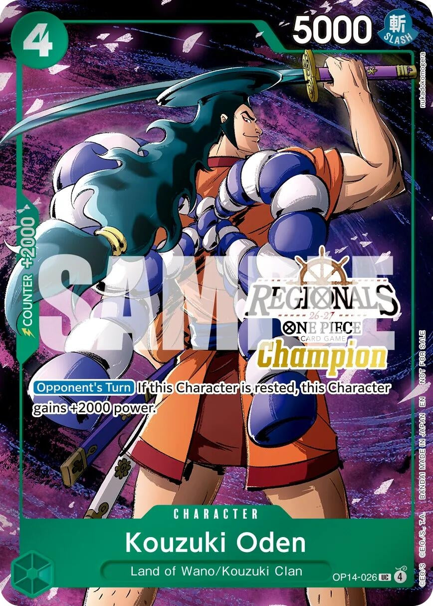 Kouzuki Oden (Regionals Champion Card Set 26-27 Vol.2) (OP14-026) (OP-PR)