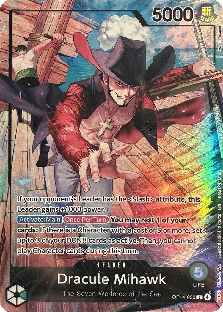 Dracule Mihawk (2026 PSA Magazine Promo) (OP14-020) (OP-PR)