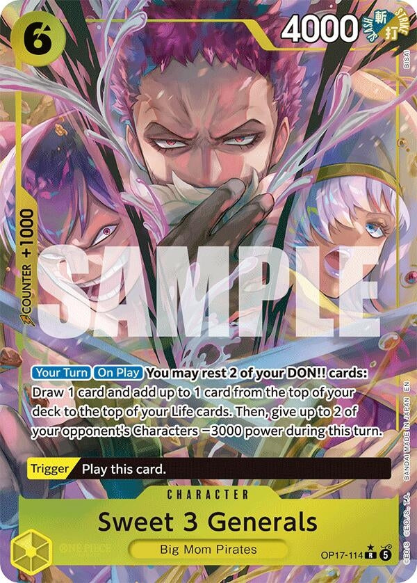 Sweet 3 Generals (Alternate Art) (OP17-114) (OP17)