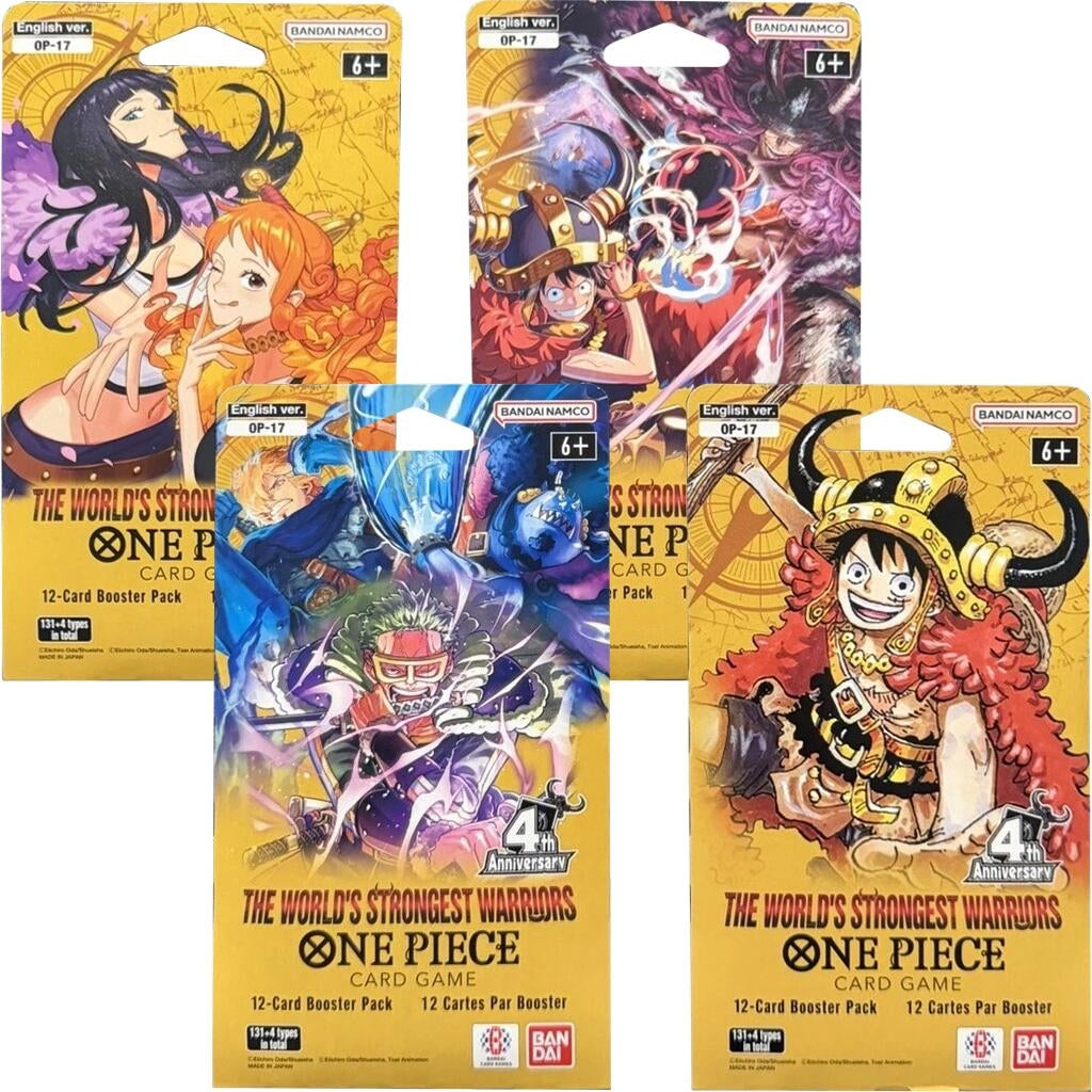 The World's Strongest Warriors Sleeved Booster Pack Art Bundle [Set of 4]