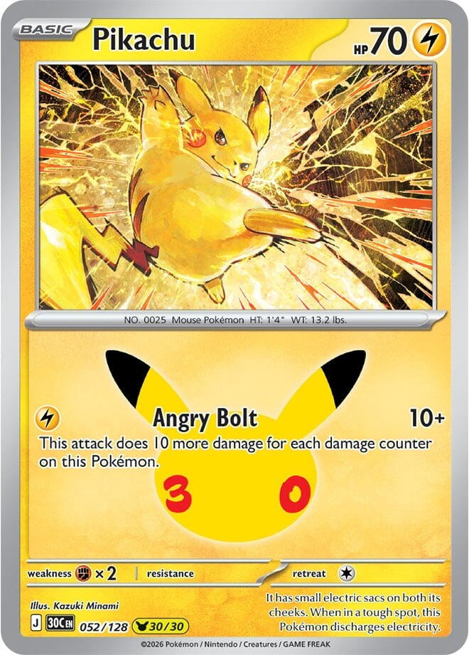 Pikachu (052/128) (30C)