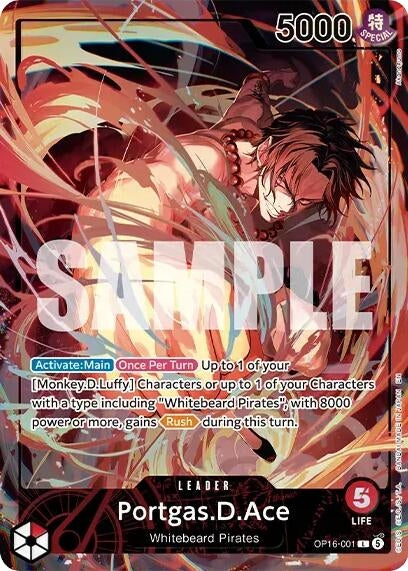 Portgas.D.Ace (Official Playmat - Flame-Flame Fruit Coliseum Edition) (OP16-001) (OP-PR)