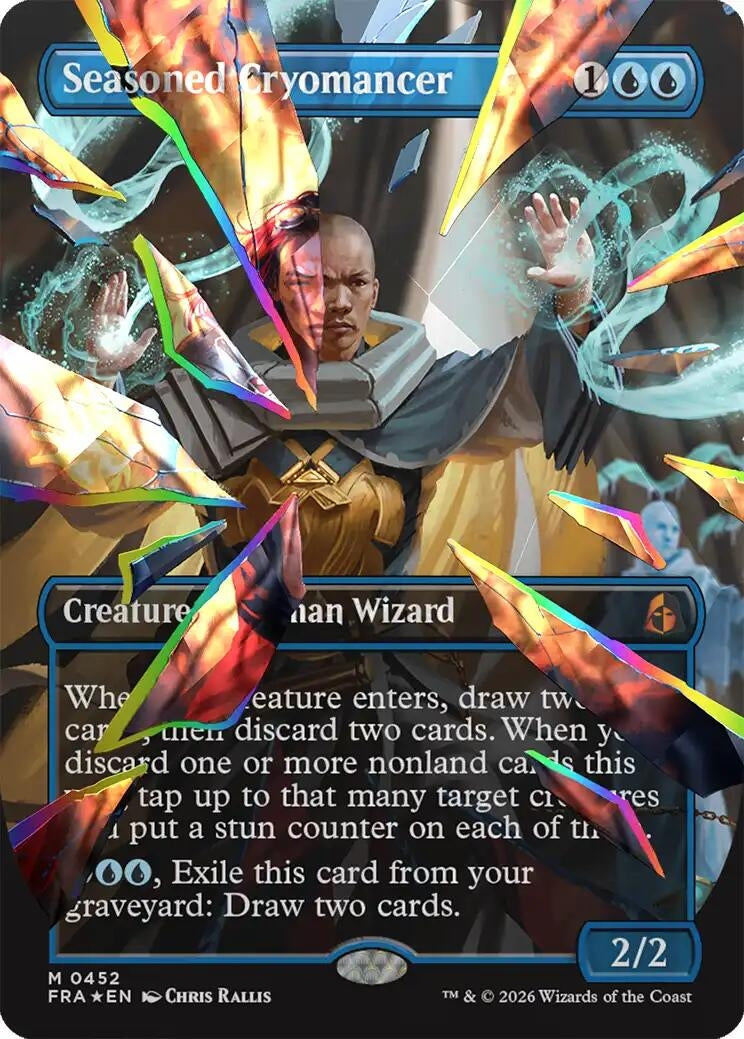 Seasoned Cryomancer (Borderless) (Facet Foil) (0452) (452) (FRA)