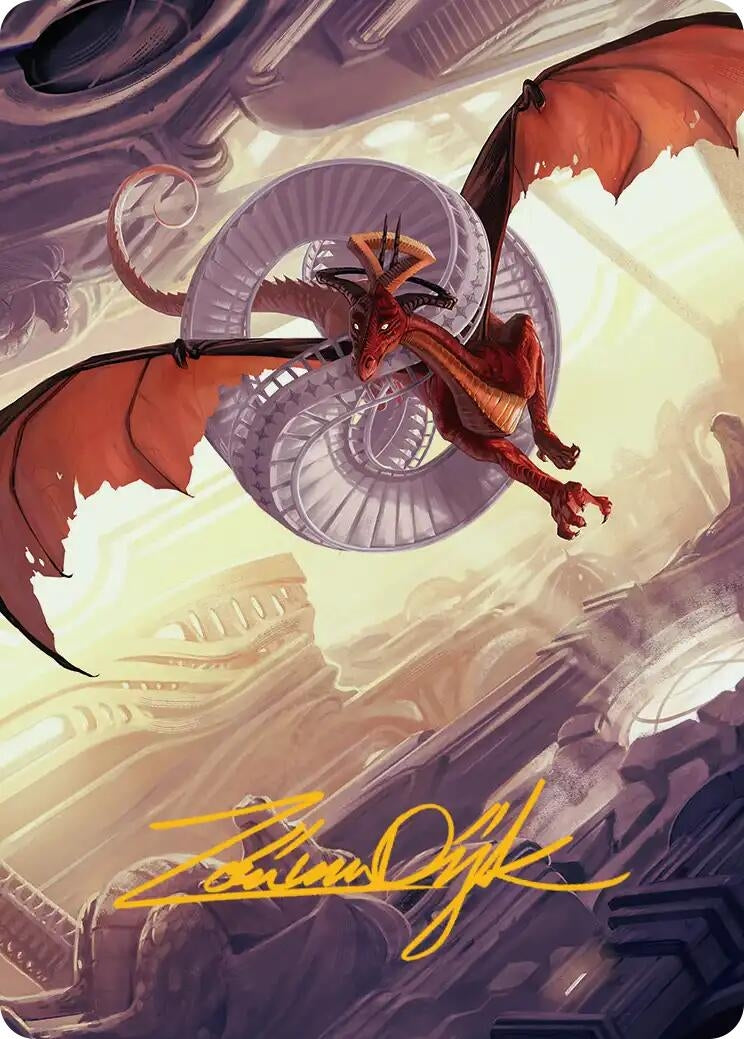 Draconic Visitor Art Card (Gold-Stamped Signature) (49) (ASFRA)
