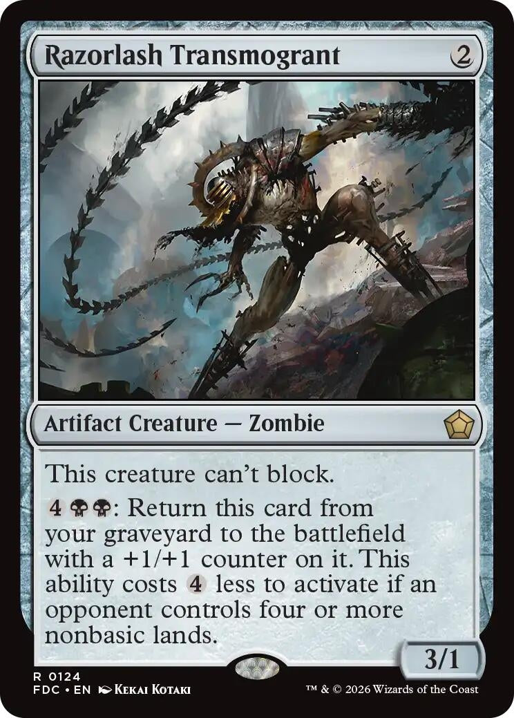 Image for Razorlash Transmogrant (124) (FDC) - Magic: The Gathering