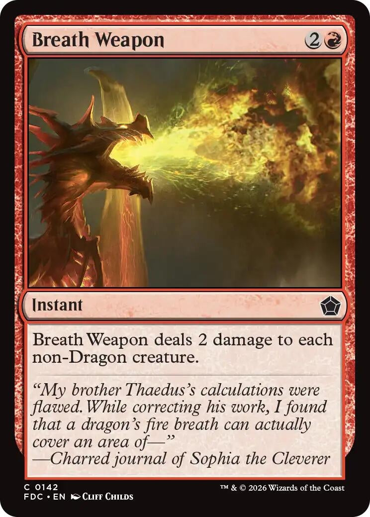 Breath Weapon (142) (FDC)