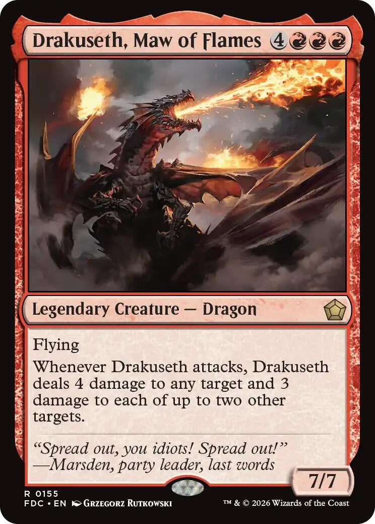 Image for Drakuseth, Maw of Flames (155) (FDC) - Magic: The Gathering