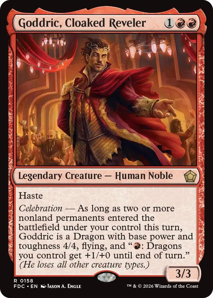 Goddric, Cloaked Reveler (158) (FDC)