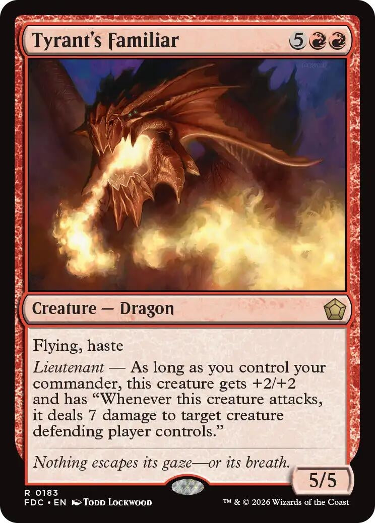 Image for Tyrant's Familiar (183) (FDC) - Magic: The Gathering