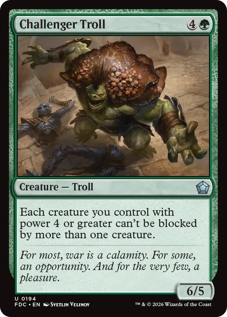 Image for Challenger Troll (194) (FDC) - Magic: The Gathering