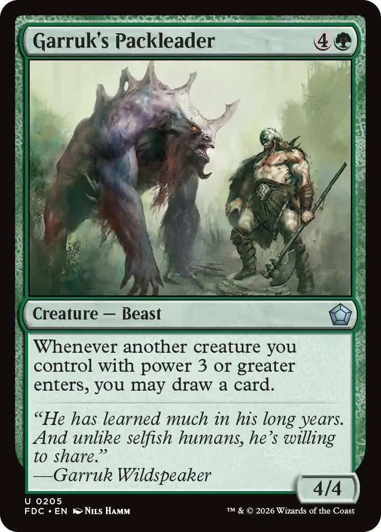 Image for Garruk's Packleader (205) (FDC) - Magic: The Gathering