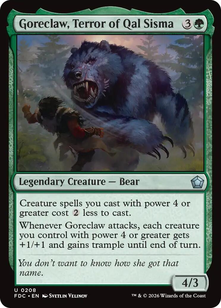 Goreclaw, Terror of Qal Sisma (208) (FDC)