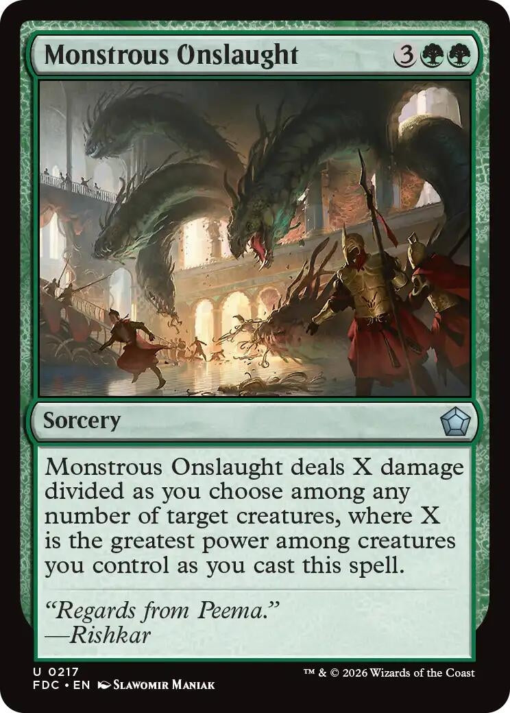 Monstrous Onslaught (217) (FDC)