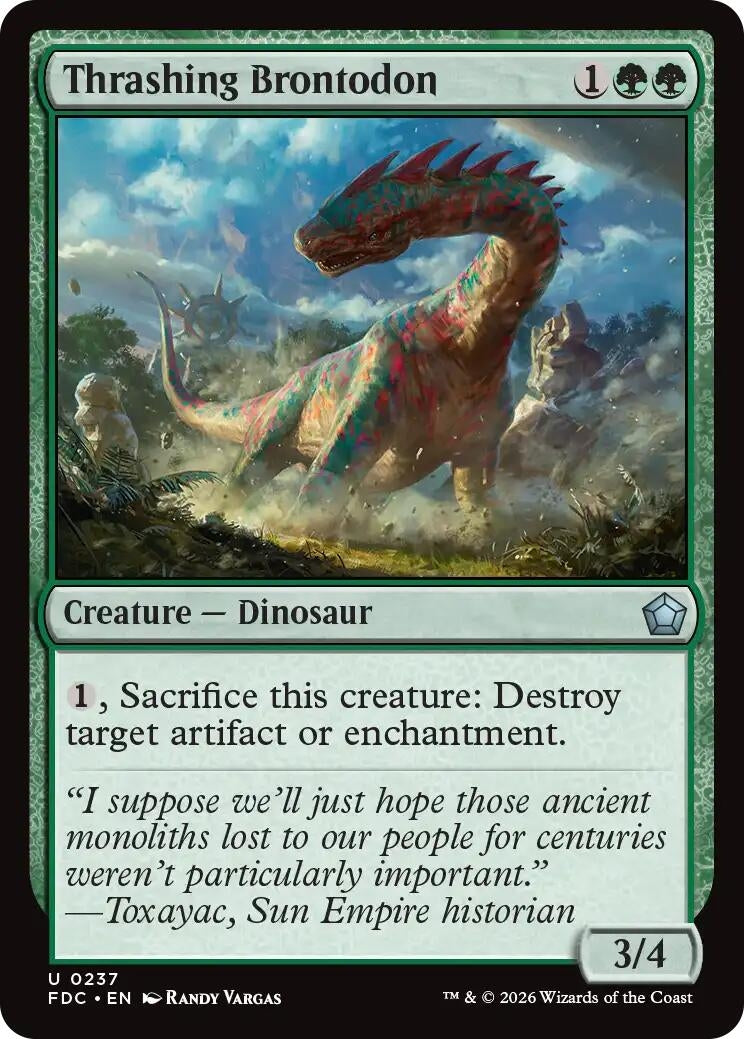 Thrashing Brontodon (237) (FDC)