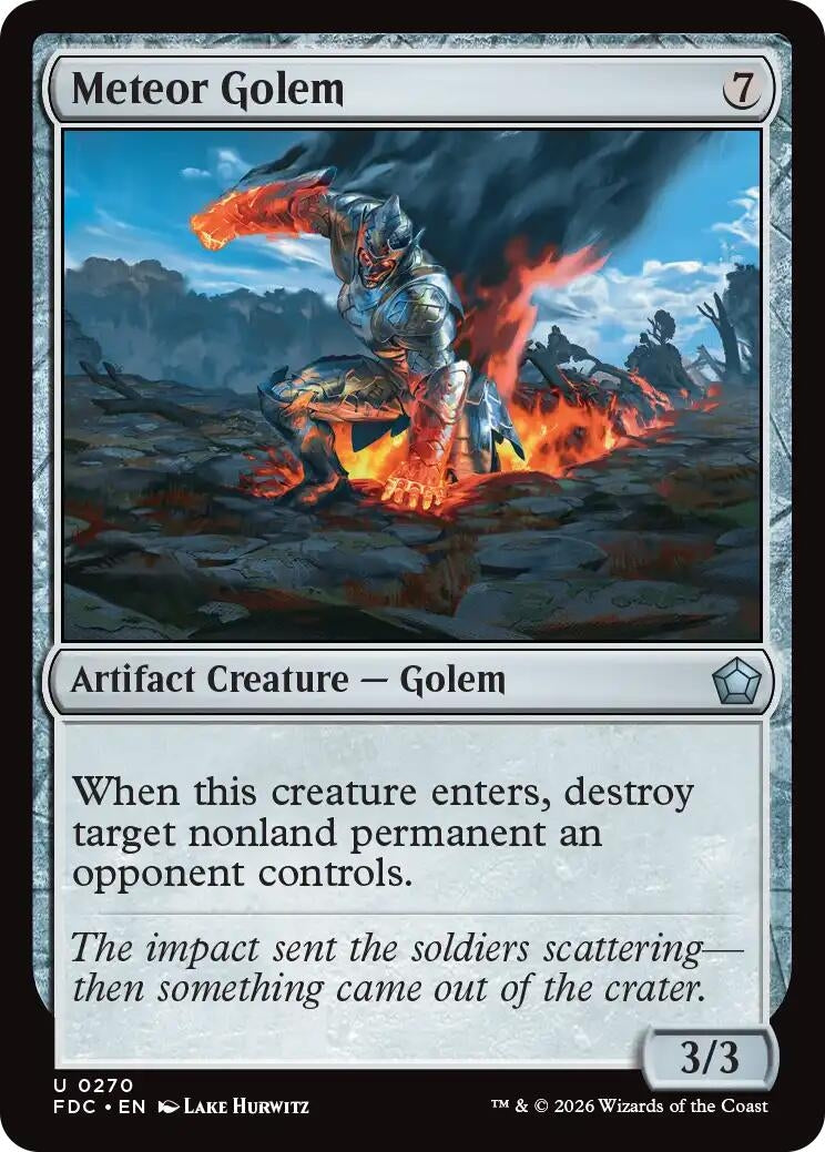 Image for Meteor Golem (270) (FDC) - Magic: The Gathering