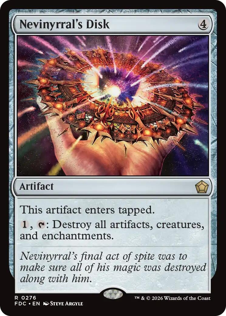 Nevinyrral's Disk (276) (FDC)