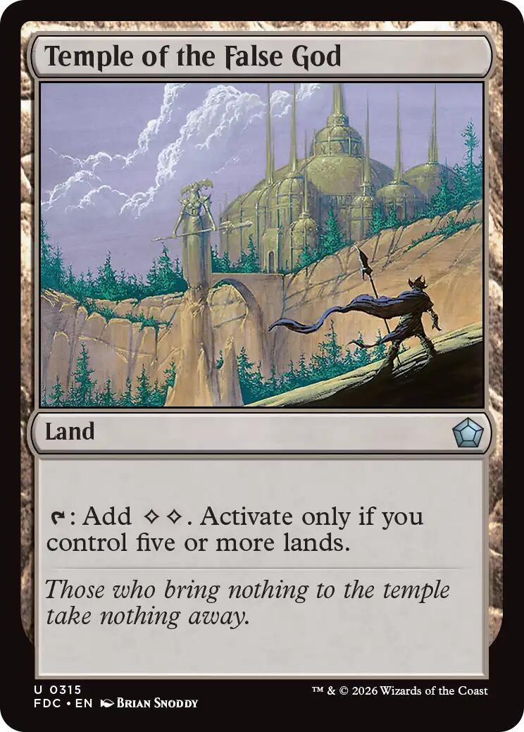 Temple of the False God (315) (FDC)