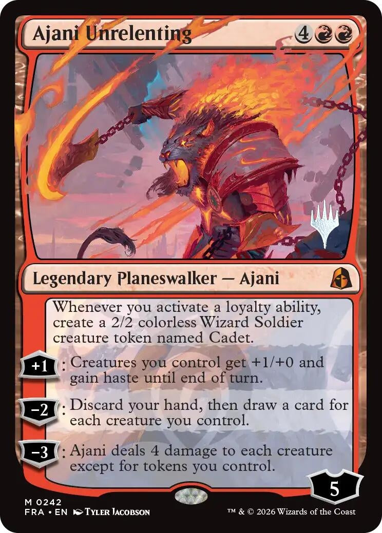Ajani Unrelenting (242) (PPFRA)