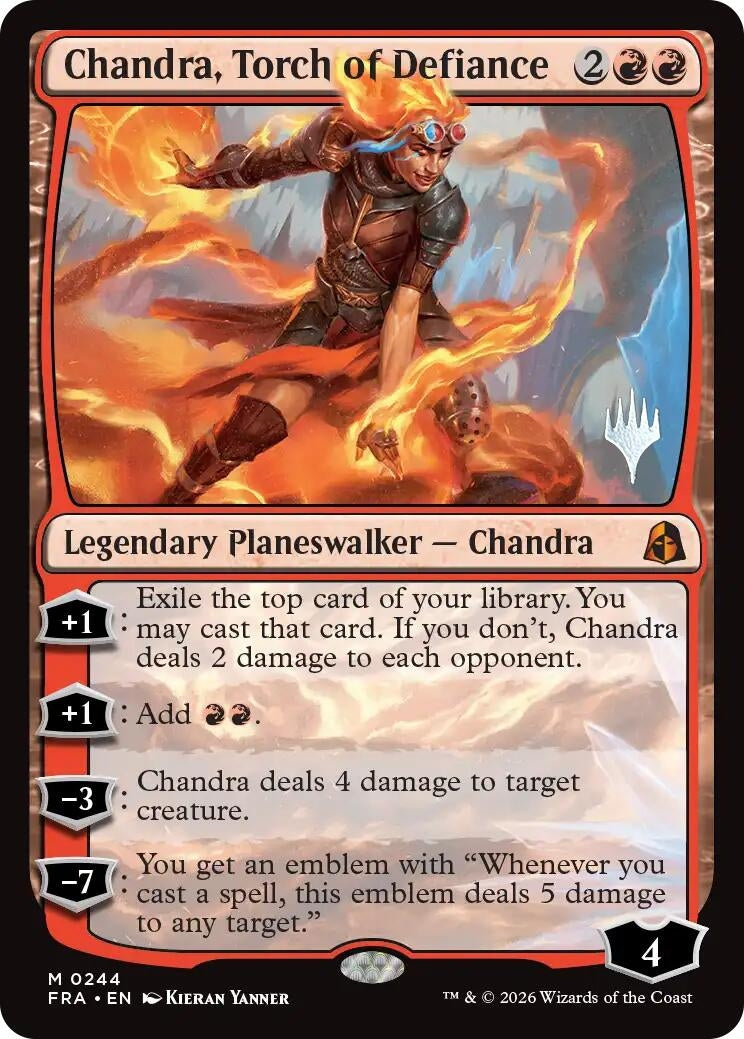 Image for Chandra, Torch of Defiance (244) (PPFRA) - Magic: The Gathering