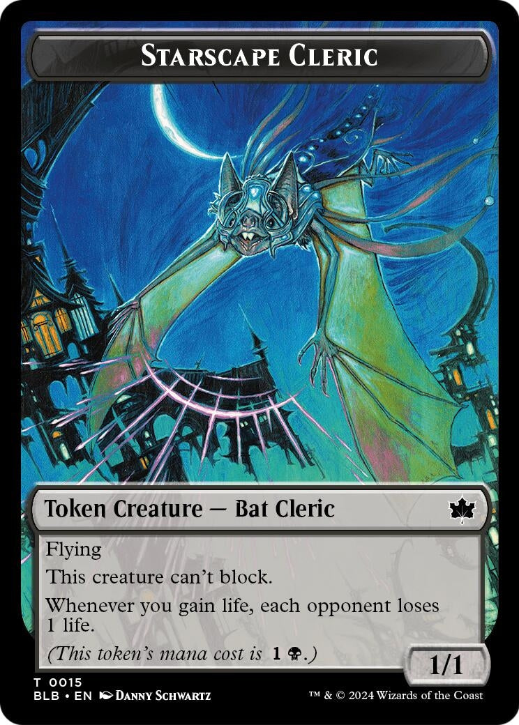 Starscape Cleric // Clue Double-Sided Token (15 // 14) (SOS)