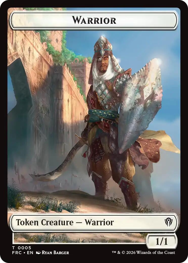 Warrior // Shark Double-Sided Token (5 // 6) (FRC)