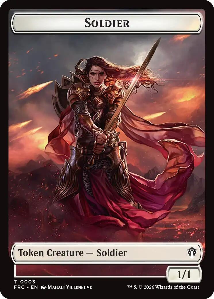 Soldier // Map Double-Sided Token (3 // 14) (FRC)