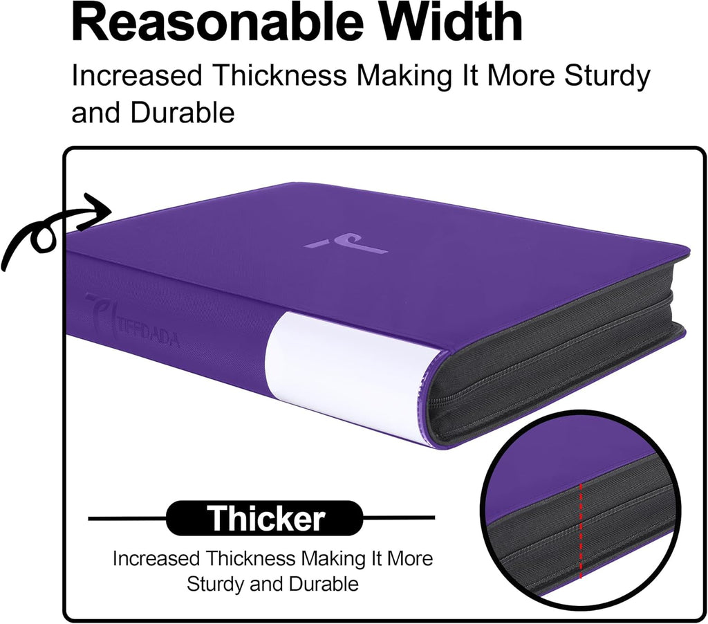 Top Loader Binder, 9 Pocket, Holds Up to 360 3" x 4" Toploader