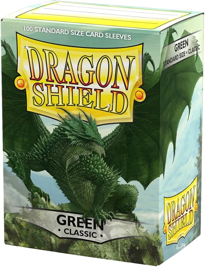 Dragon Shield | Standard Size Card Classic Green Sleeves | 100 CT