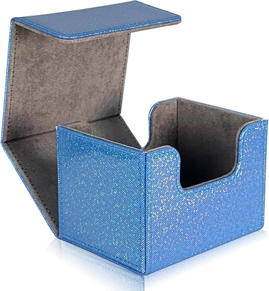 Dmoicols Trading Card Storage Box Leather Horizontal Deck Box