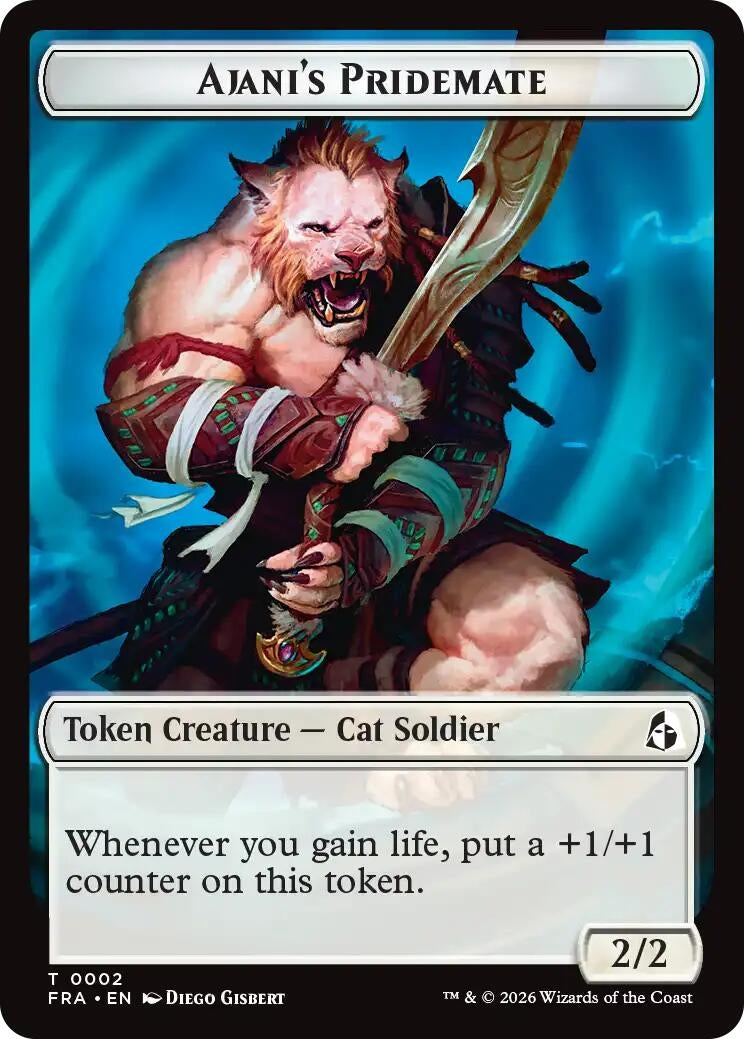 Ajani's Pridemate // Mowu Double-Sided Token (2 // 10) (FRA)