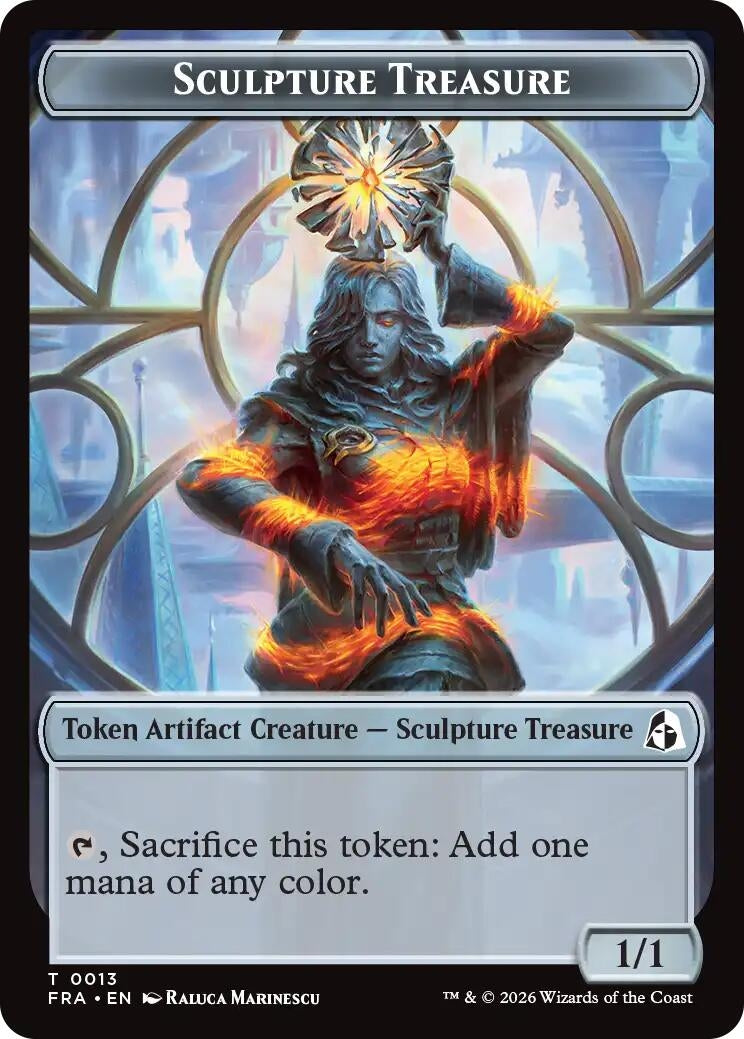 Sculpture Treasure // Beast Double-Sided Token (13 // 8) (FRA)
