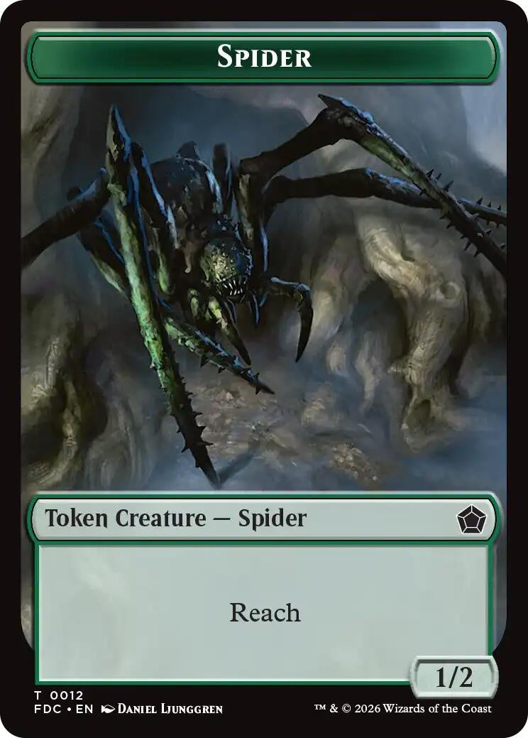 Spider // Beast Double-Sided Token (12 // 10) (FDC)