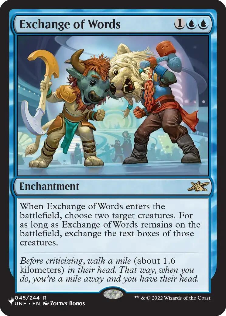 Image for Exchange of Words (45) (LIST) - Magic: The Gathering