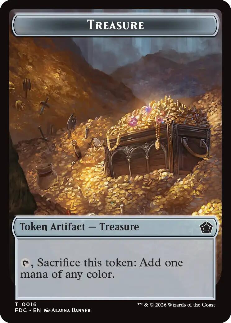 Treasure // The Monarch Double-Sided Token (16 // 17) (FDC)