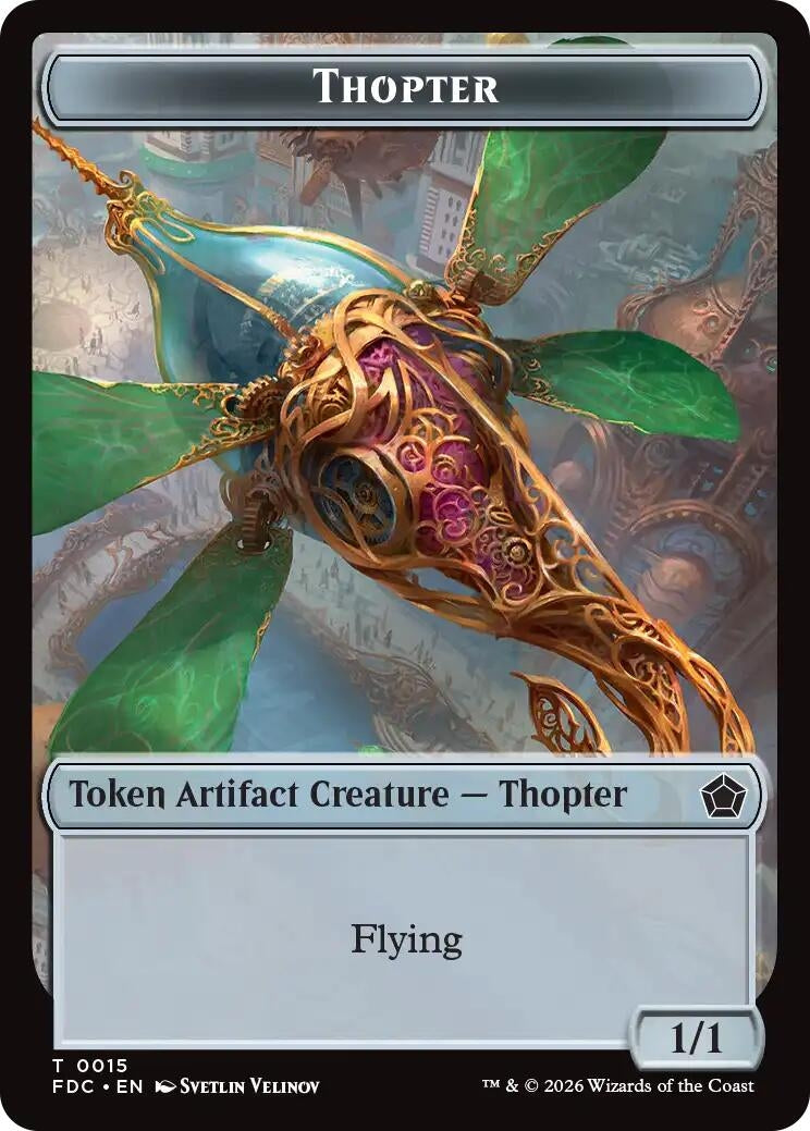 Thopter // Myr Double-Sided Token (15 // 14) (FDC)