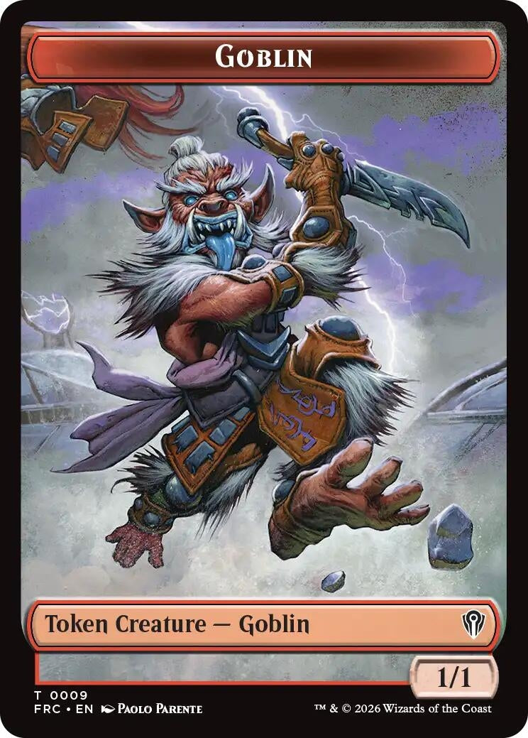 Goblin // Spirit Double-Sided Token (9 // 4) (FRC)