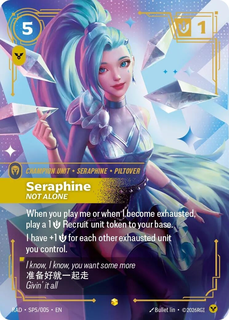 Seraphine, Not Alone (K/DA Special Art Card) (SP5/005) (RAD)