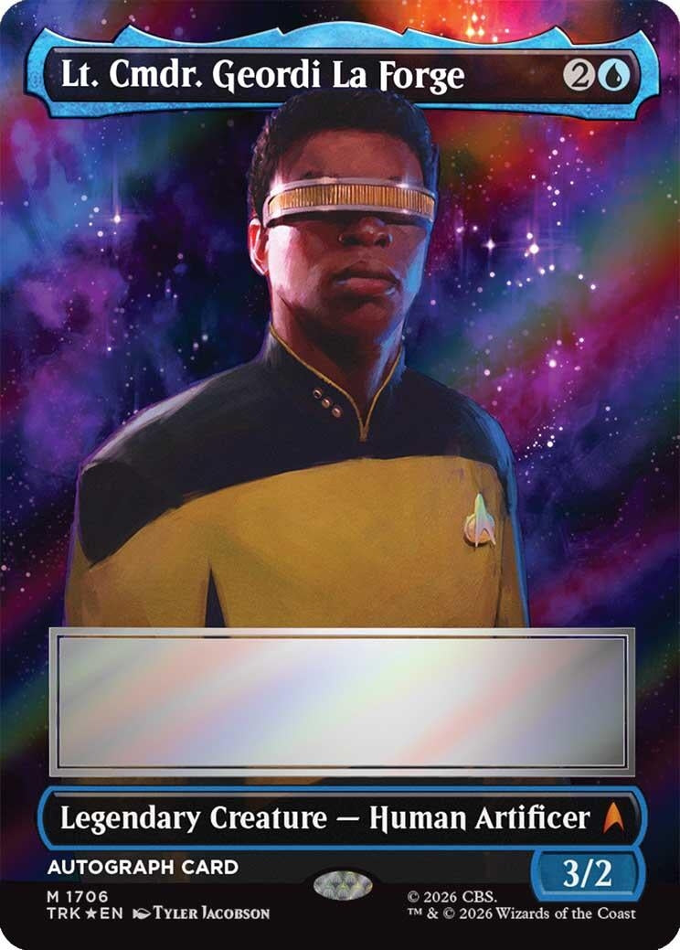 Image for Lt. Cmdr. Geordi La Forge (Borderless) (Signed) (1706) (TRK) - Magic: The Gathering
