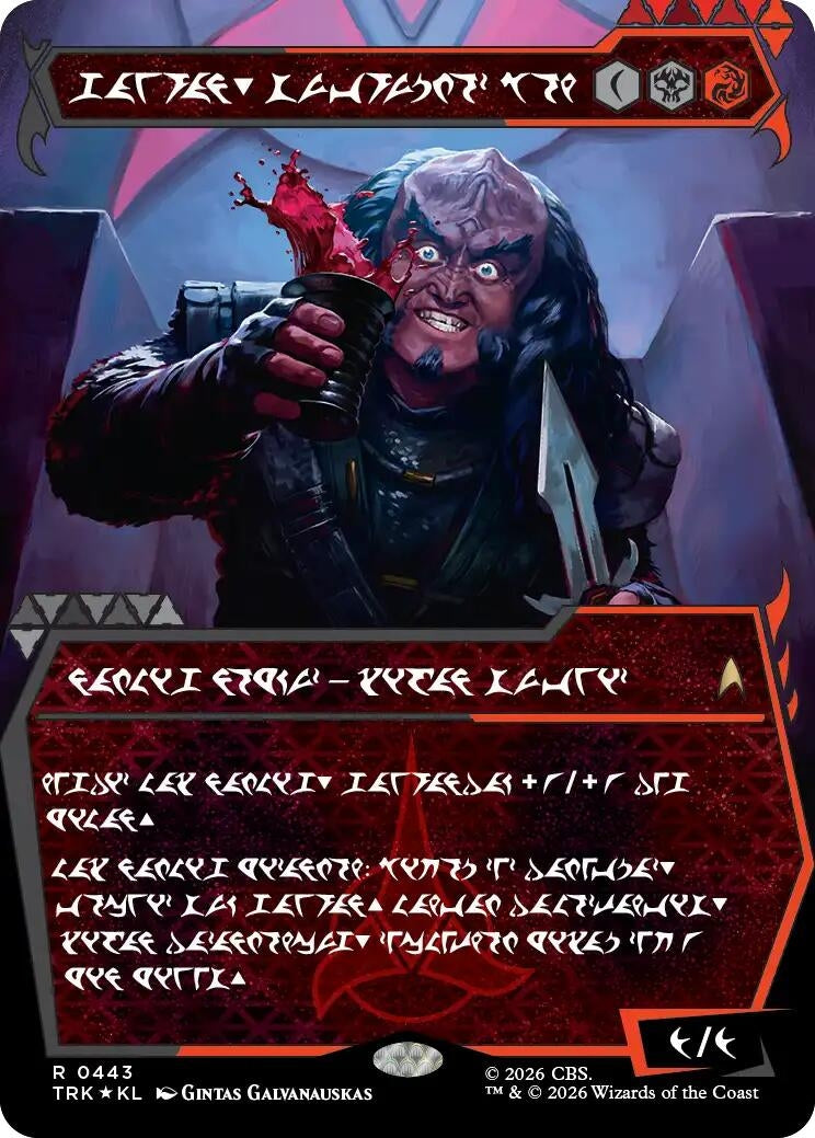 Gowron, Eager for Battle (Showcase) (Klingon) (443) (TRK)