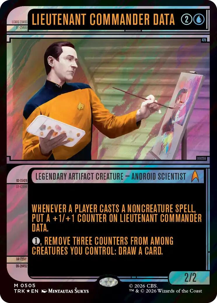 Lieutenant Commander Data (Showcase) (Surge Foil) (505) (TRK)