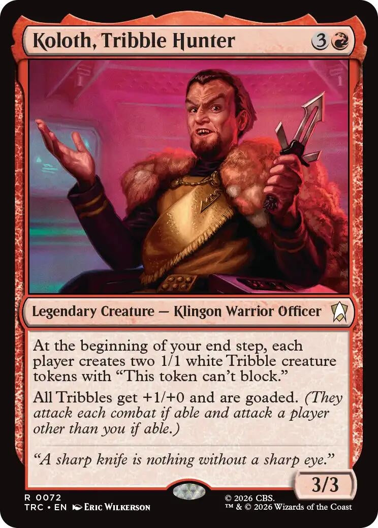 Koloth, Tribble Hunter (Surge Foil) (72) (TRC)