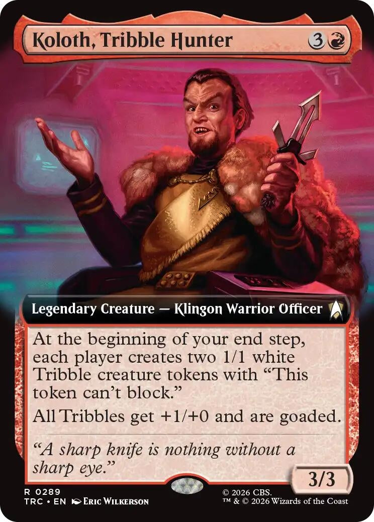 Koloth, Tribble Hunter (Extended Art) (289) (TRC)