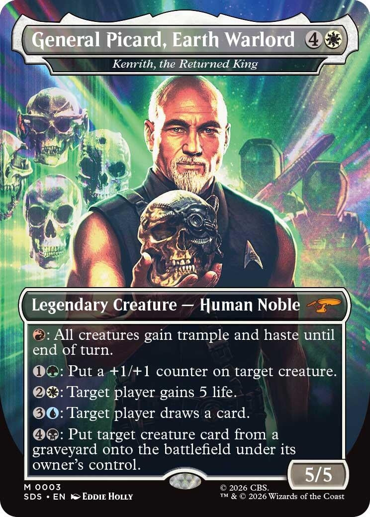 Image for General Picard, Earth Warlord - Kenrith, the Returned King (Borderless) (3) (SDS) - Magic: The Gathering