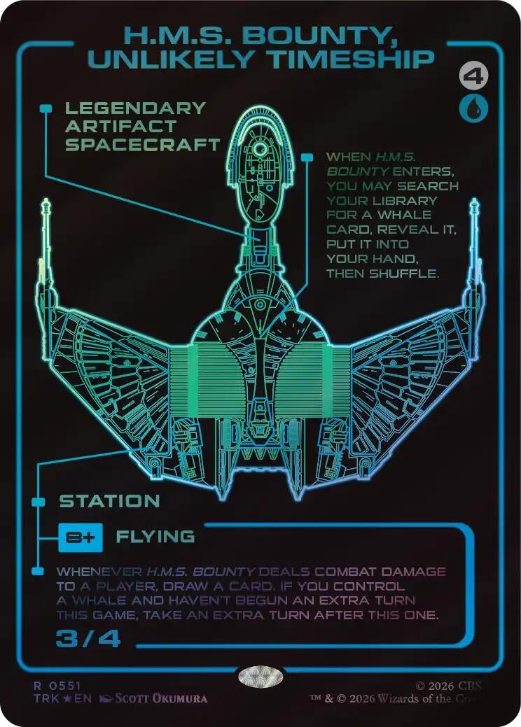 H.M.S. Bounty, Unlikely Timeship (Showcase) (Surge Foil) (551) (TRK)